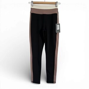 Z Supply Buttery Soft Black, Rose & Cream Leggings